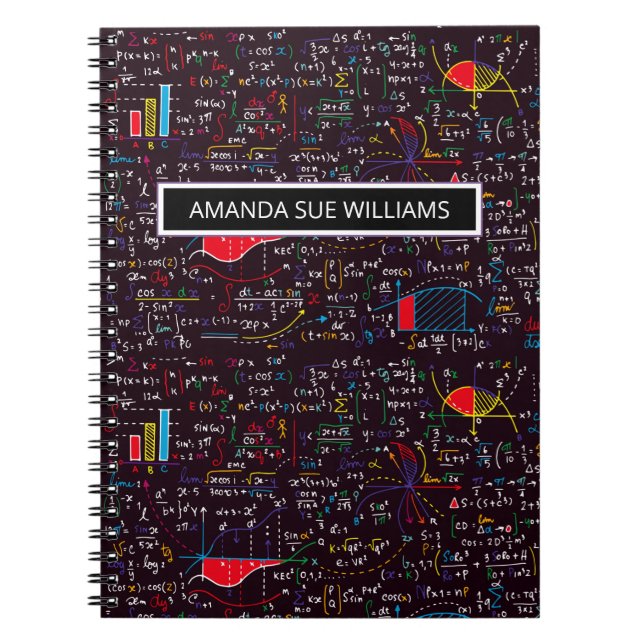 Cuaderno Matemáticas / Ecuación física - Su nombre /Monogra (Frente)