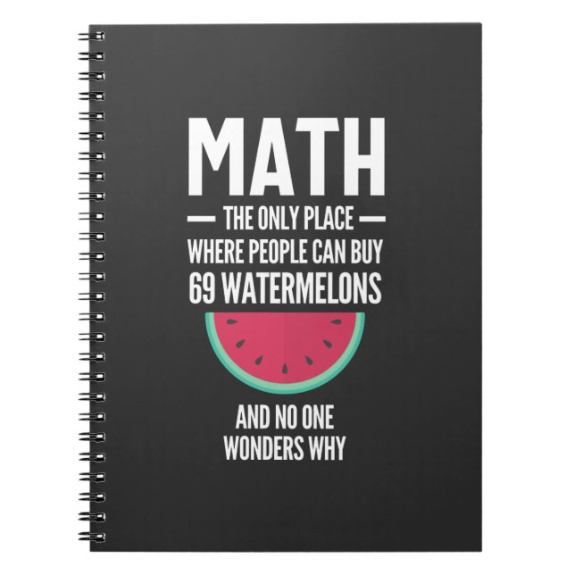 Cuaderno Matemáticas. Gracioso regalo de cita de sarcasmo m (Frente)