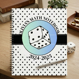 Cuaderno Matemáticas minimalistas elegantes en blanco y neg