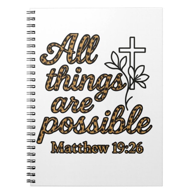 Cuaderno Mateo 19:26 (Frente)