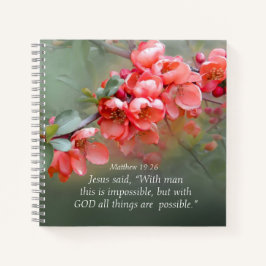 Cuaderno Mateo 19:26 Con DIOS, todas las cosas son posibles