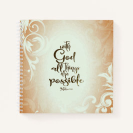 Cuaderno Mateo 19:26 Con Dios todas las cosas son posibles