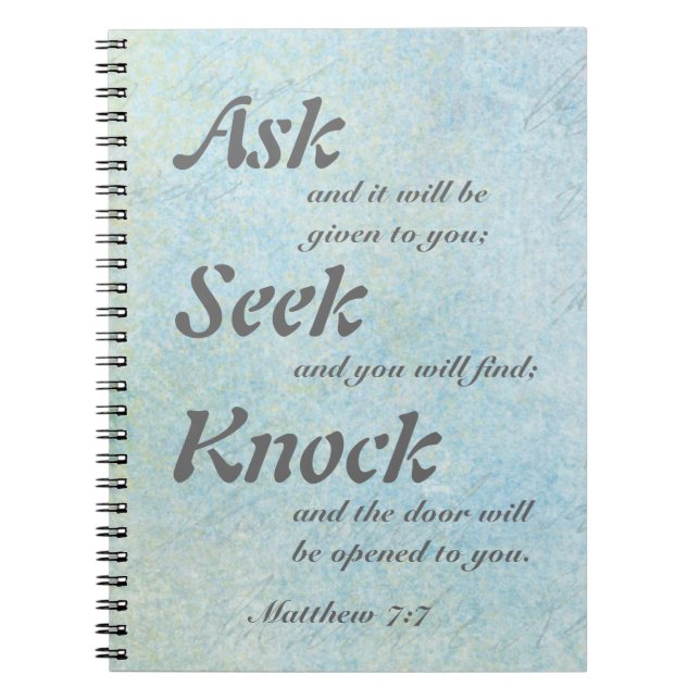 Cuaderno Mateo 7:7, portátil (Frente)