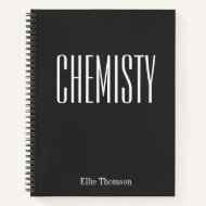 Cuaderno Materia de escuela personalizado Química Nombre bl