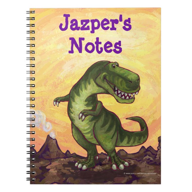 Cuaderno Materia de la escritura de Rex del Tyrannosaurus (Frente)