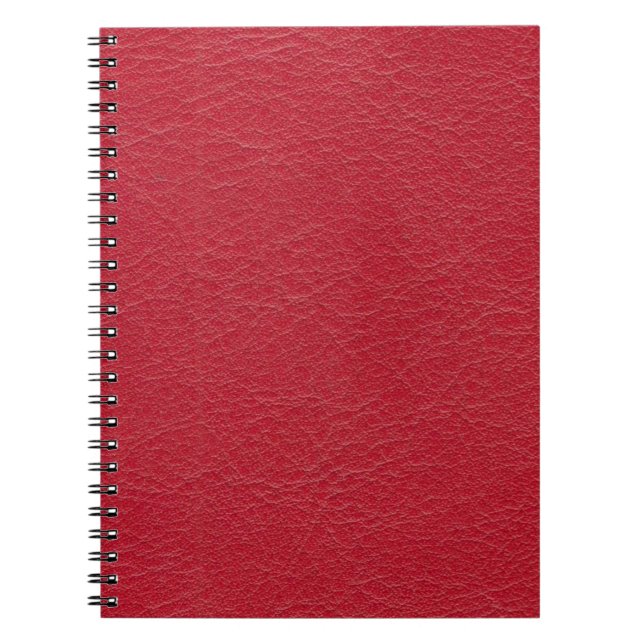 Cuaderno Material textil de cuero rosa (Frente)