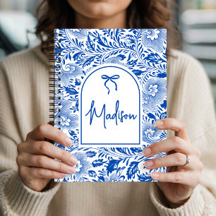 Cuaderno Maternidad   Dama de honor   Flores de baño azules