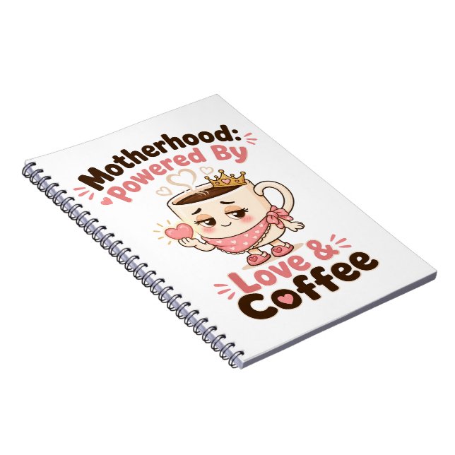 Cuaderno Maternidad Impulsada Por Amor Y Café Divertida Mam (Lado Derecho)