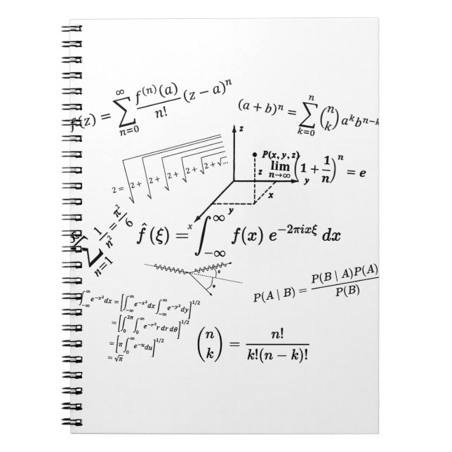 Cuaderno math equations and formulas (Frente)