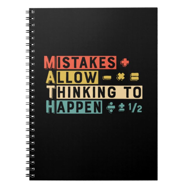 Cuaderno Math Teacher Math Pensando En Ocurrir (Frente)