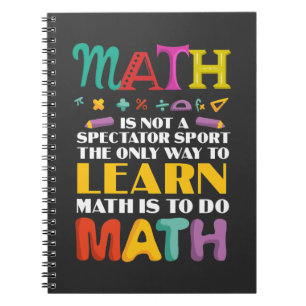 Cuaderno Math Teacher Mathematicate Study Student School