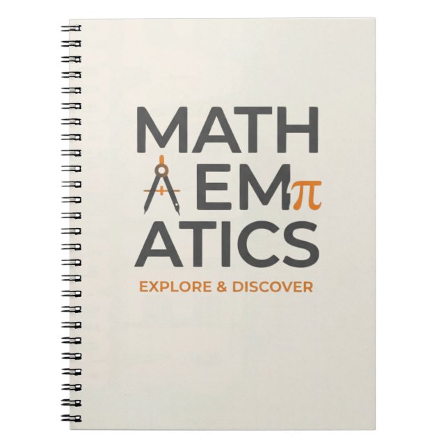 Cuaderno Math Teacher Typography Design (Frente)
