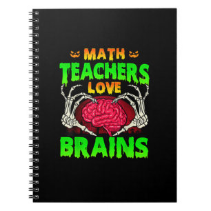 Cuaderno Math Teachers Brains Skeleton Halloween
