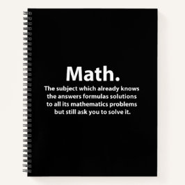 Cuaderno Math Typography Funny Math