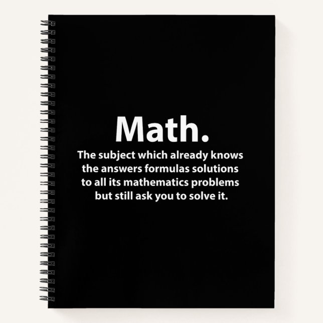 Cuaderno Math Typography Funny Math (Anverso)