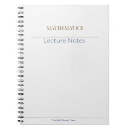 Cuaderno Mathematics Notebook – Minimal Academic Edition