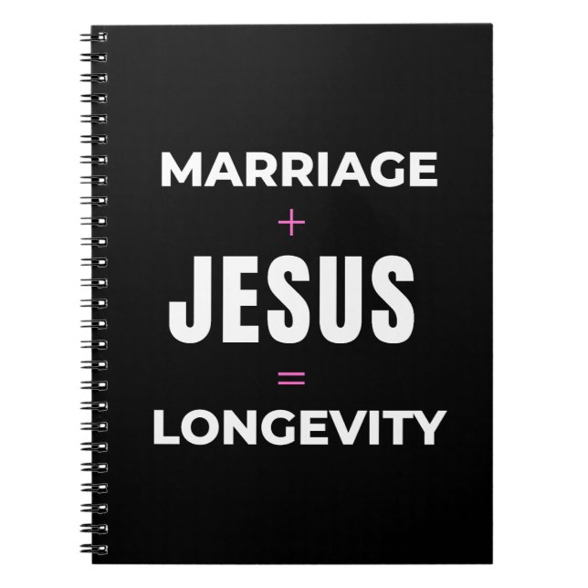 Cuaderno Matrimonio + Jesús = Longevidad (Frente)