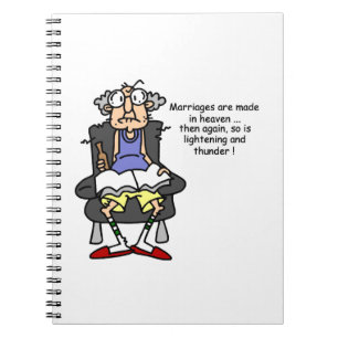 Cuaderno Matrimonio, relámpago, humor trueno