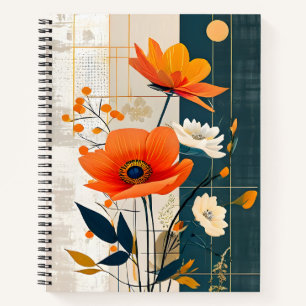 Cuaderno Matriz de flores en medios mixtos