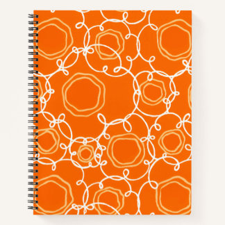CUADERNO MATRIZ FLORAL ABSTRACTA EN NARANJA