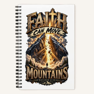 Cuaderno MATTHEW 17:20 Faith Can Move Mountains Notebook