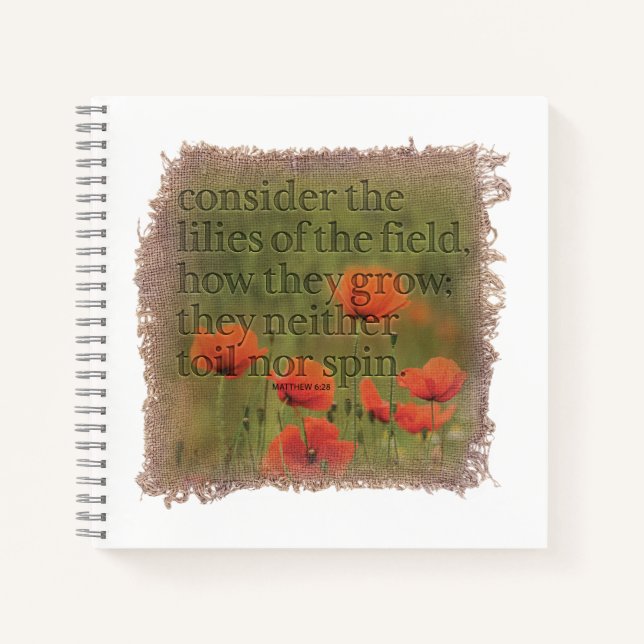 Cuaderno MATTHEW 6:28 - Journal (Anverso)