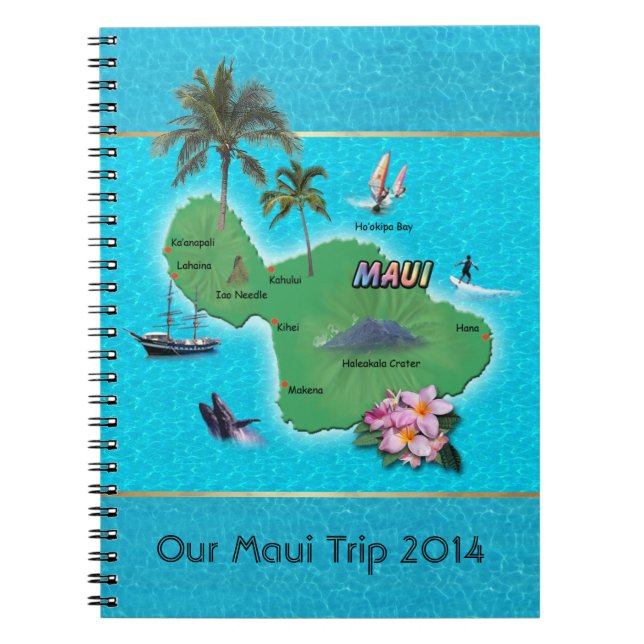 Cuaderno Maui Map Notebook (Frente)