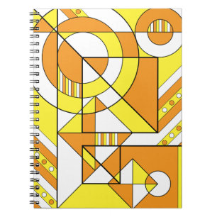 Cuaderno Maverique Orgullo Resumen Naranja geométrico Amari