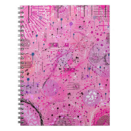 Cuaderno Maximalista abstracto rosa: Sundae de frambuesa