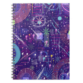 Cuaderno Maximalista abstracto sobre púrpura