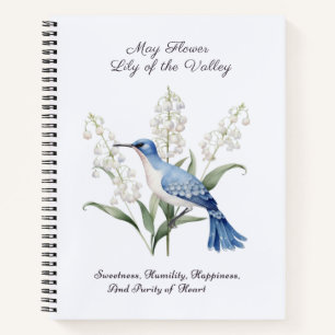 Cuaderno May Birth Month Flower Lily of the Valley Cumpleañ