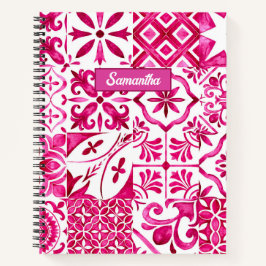 Cuaderno Mayólica de verano rojo Mediterráneo siciliano