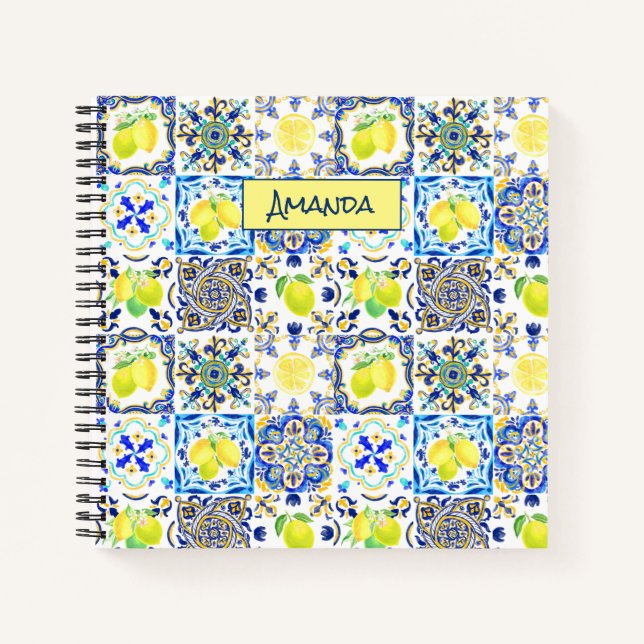 Cuaderno Mayólica mediterránea de verano siciliana (Anverso)