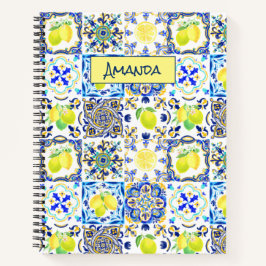 Cuaderno Mayólica mediterránea de verano siciliana