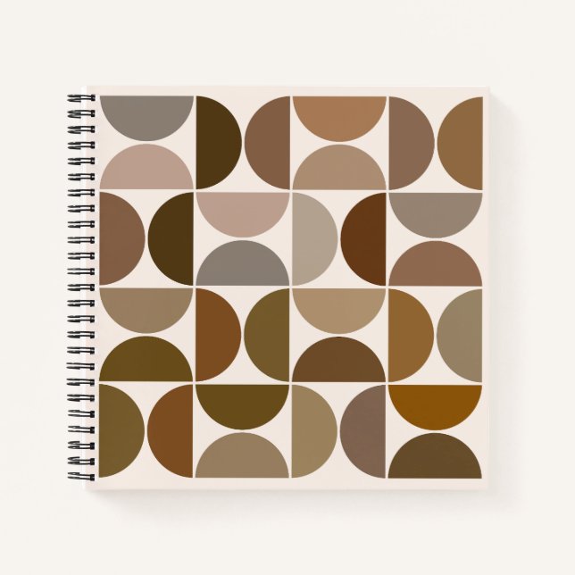 Cuaderno MCM Semicircles Browns+Cream Big Pattern (Anverso)