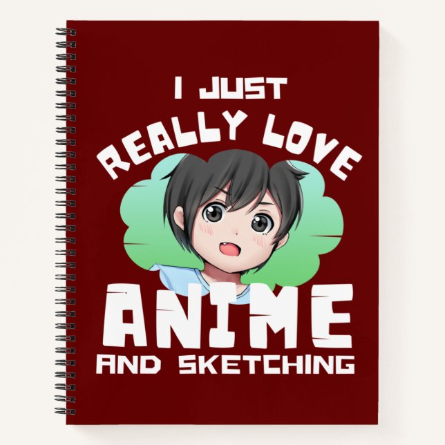 CUADERNO ME ACABA DE ENAMORAR EL ANIME Y DIBUJAR  (Anverso)