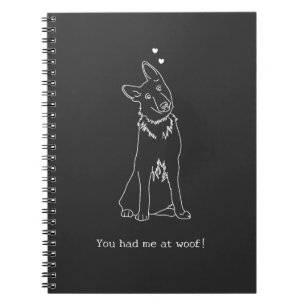 Cuaderno Me conquistaste con tu ladrido Diseño simple de pe
