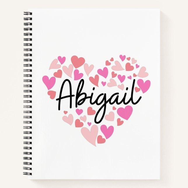 Cuaderno Me encanta Abigail (Anverso)