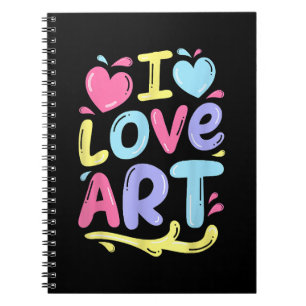 Cuaderno Me encanta el arte, el regalo de pintura colorida