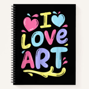 Cuaderno Me encanta el arte, el regalo de pintura colorida 