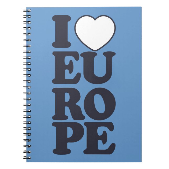 Cuaderno ME ENCANTA EL bloc de notas del personalizado EURO (Frente)