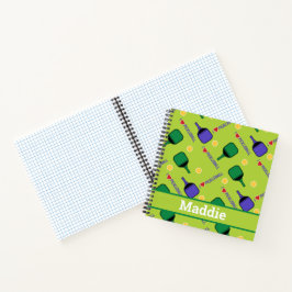 Cuaderno Me encanta el bloc de notas verde Pickleball