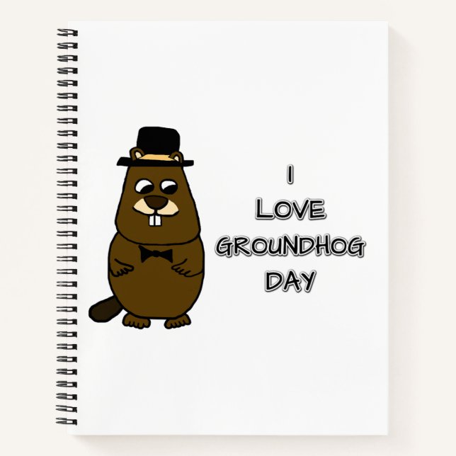 Cuaderno Me encanta el día de Groundhog (Anverso)