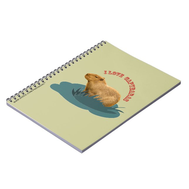 Cuaderno Me encanta el equipo portátil capybaras (Lado Izquierdo)