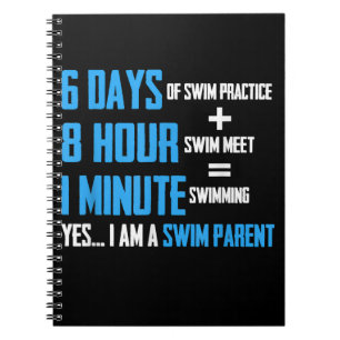 Cuaderno Me Encanta El Natación - Diseño De Los Padres De N