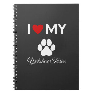 Cuaderno Me encanta el texto de mi personalizado de perro d