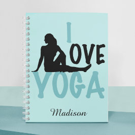 Cuaderno Me encanta el yoga personalizado