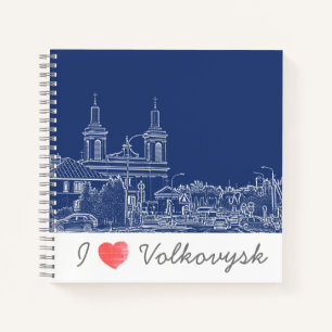 Cuaderno Me encanta la arquitectura de Volkovysk en Bielorr