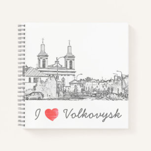 Cuaderno Me encanta la arquitectura de Volkovysk en Bielorr