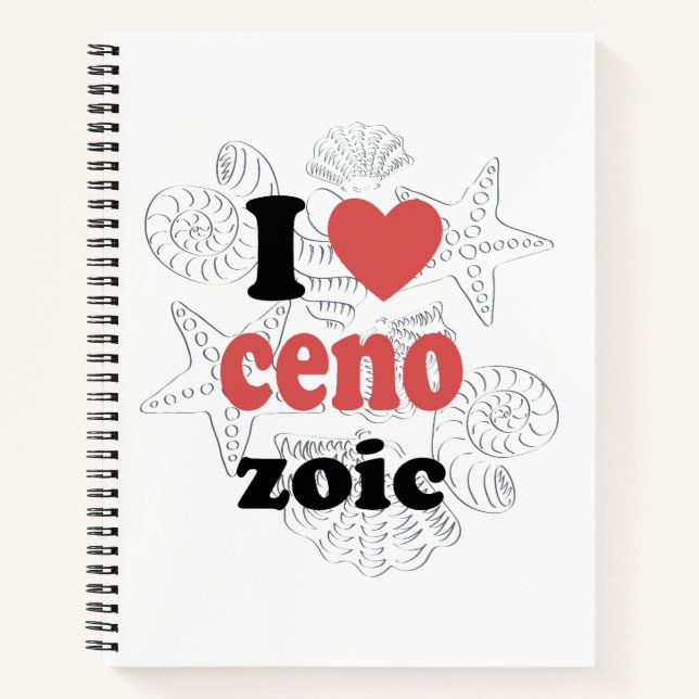 Cuaderno Me encanta la cita graciosa del Cenozoico para los (Anverso)